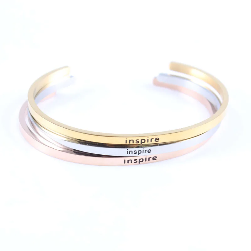 Inspirational Bangles For Women Female Party Jewelry Fashion Bracelets Quote Cuff Bracelet | Украшения и аксессуары