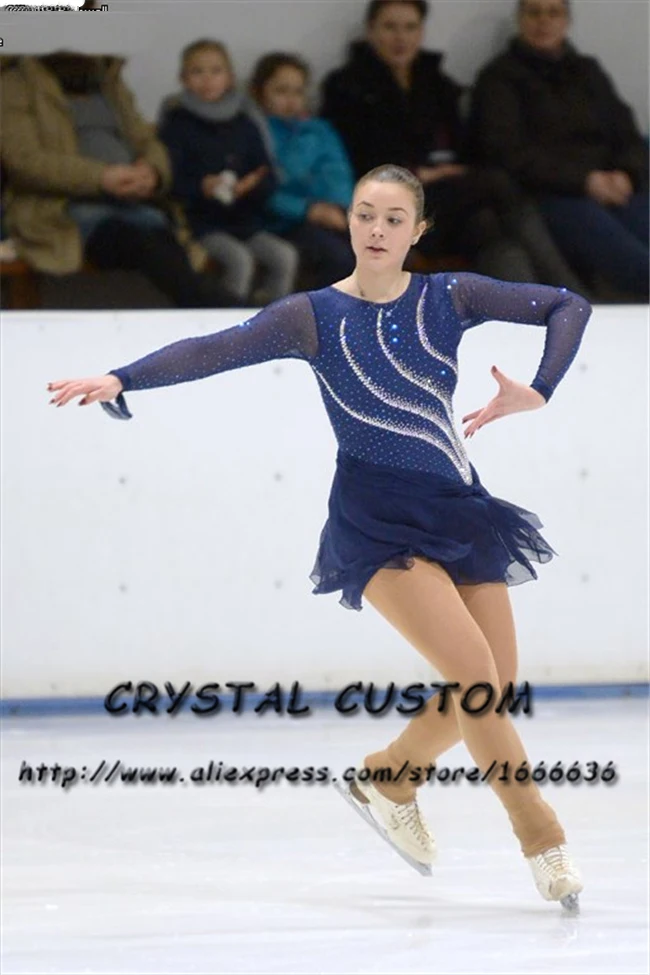 

Crystal Custom Ice Skating Dress Adult New Brand Figure Skating Dresses For Competition DR4730