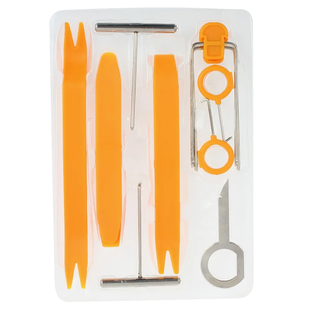 AUTOUTLET 12pcs Car Radio Door Clip Panel Trim Dash Audio Plastic Removal Pry Tools Kit Set Styling DIY Repairing Accessories |