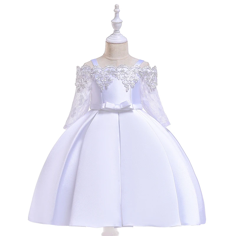 Bear Leader Girls Dress 2019 Summer New One-shoulder Party Princess Flower Puffy Kids Elegant Children Clothes | Детская одежда и