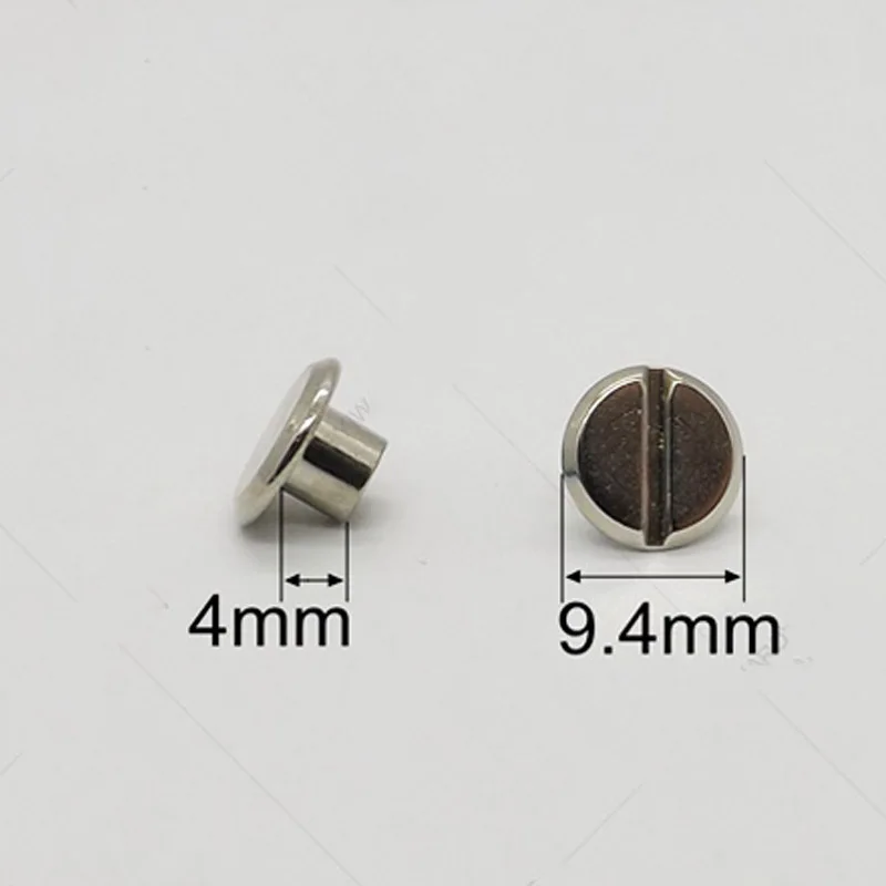 4mm 20 шт./лот, маленькие размеры, никелированные винты для переплета книг, металлические межвинты, заклёпки, винты для переплета альбомов - Цвет: 4mm