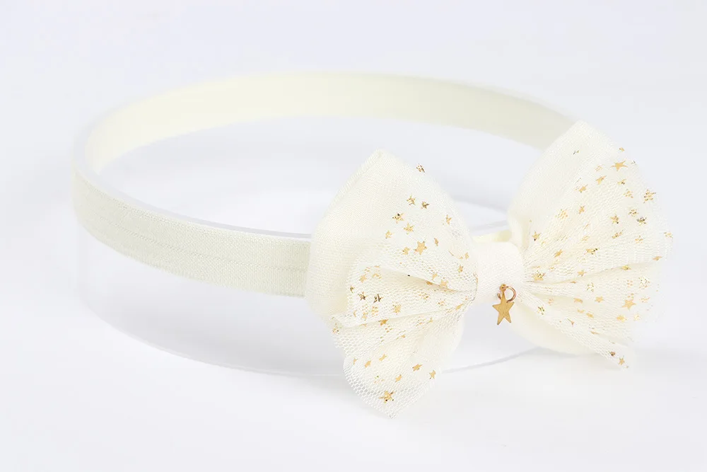 Повязка на голову с бантом в виде пятиконечной звезды 1 шт.|lace hair accessories|hair