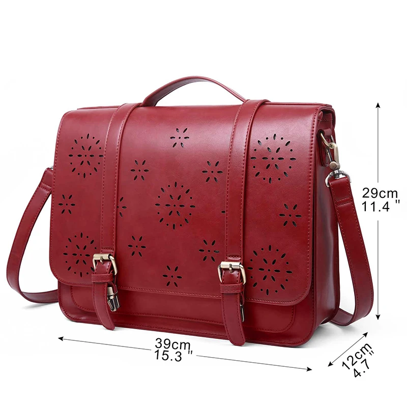 Сумка мессенджер ECOSUSI женская из искусственной кожи 15 3 дюйма|leather shoulder bag|designer