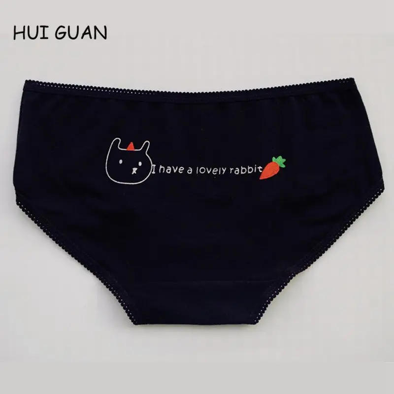 Нижнее белье для женщин HUI GUAN хлопковые бесшовные трусы с рисунком животных|womens
