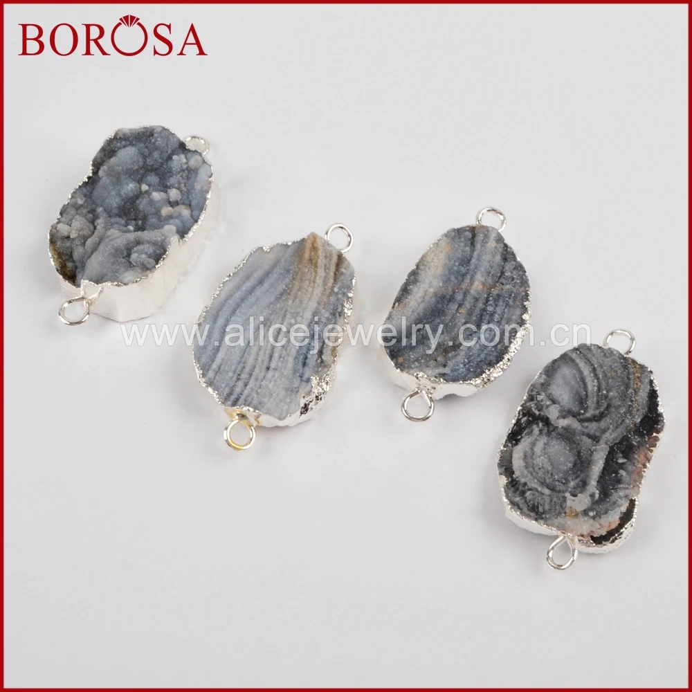 BOROSA 5 шт. серебряного цвета Галактический кварц титановый натуральный камень