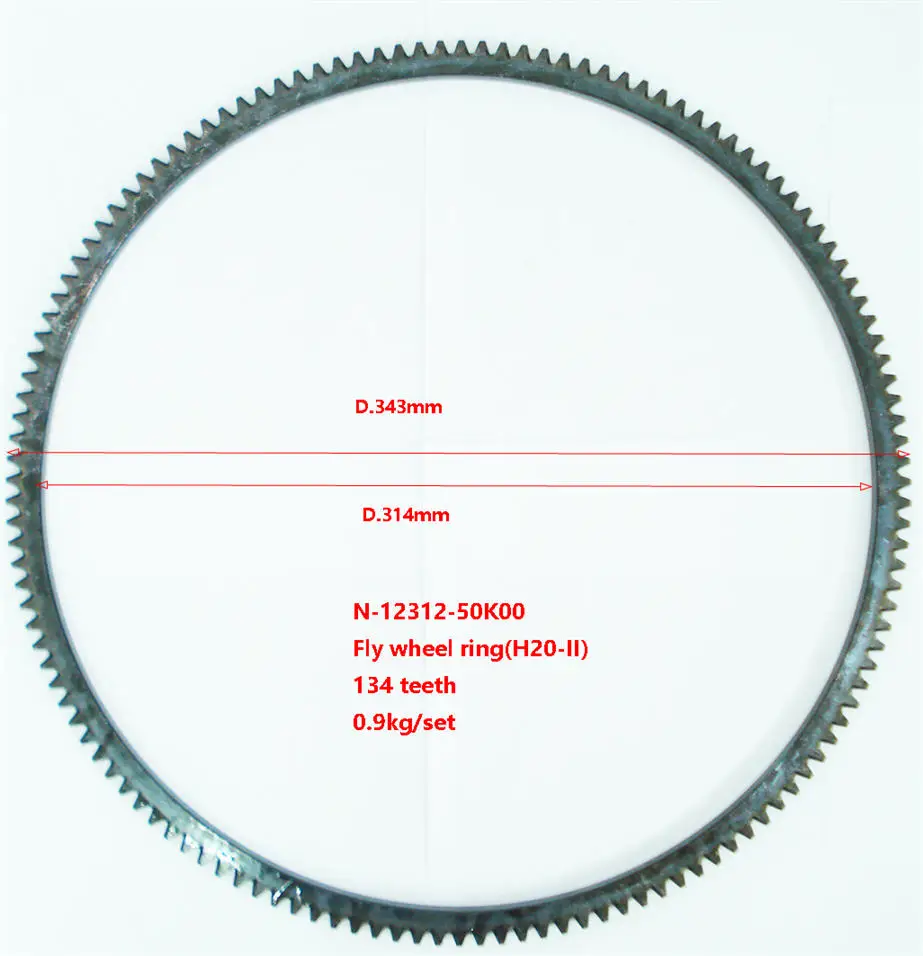 Fly wheel gear ring 12312 50K00 используется для NISSAN H20 H25 K21 двигатель - Цена: 1 170,52 руб.