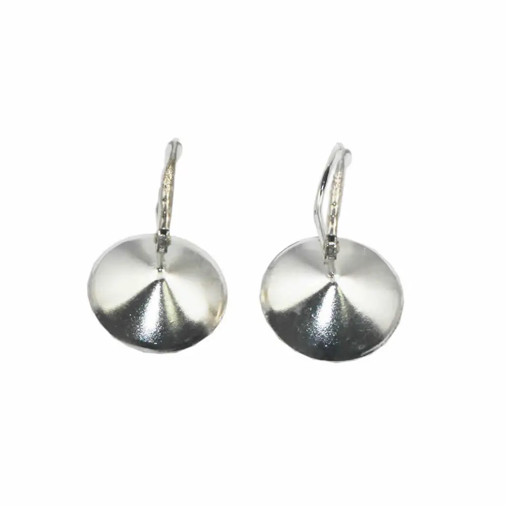 Beadsnice 925 ювелирные изделия из серебра серьги круглые серьга в виде чашечки заготовки для удлиненный кристалл Подходит 12x12x5 мм для женщин серьги ID31094