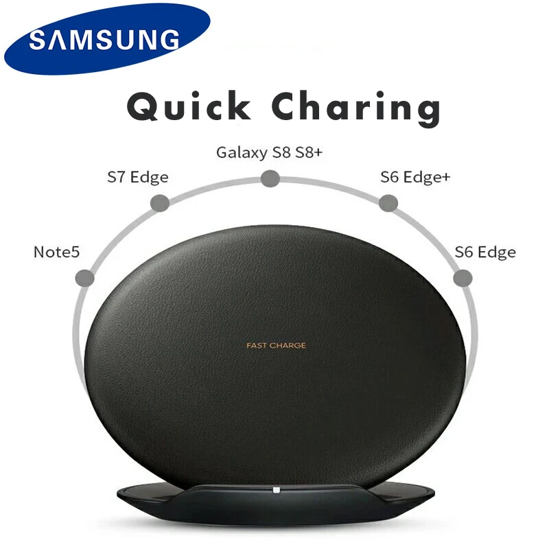 Оригинальное Беспроводное зарядное устройство samsung S8 Qi Smart Quick Charge для iPhone X XR XS