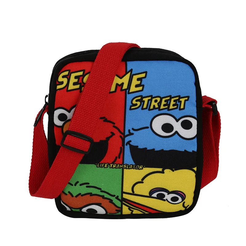 

Sesame Street cookie Monster Canvas kids Girls Messenger Shoulder Crossbody bag Cell Phone Pocket Cute Cartoon Purse