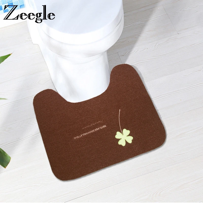 Липкий U Образный Коврик для унитаза Zeegle 1 шт. коврики ванной комнаты мягкий