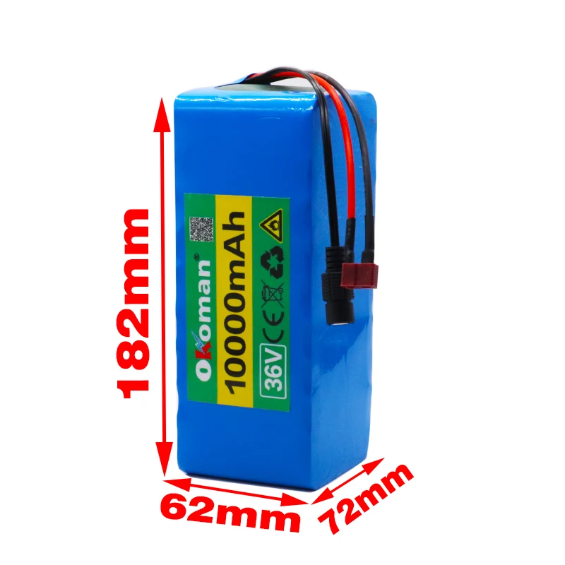 Okoman 36V 10S4P 10Ah 500W Высокая Мощность 42V 18650 литиевый аккумулятор 10000mAh Электрический