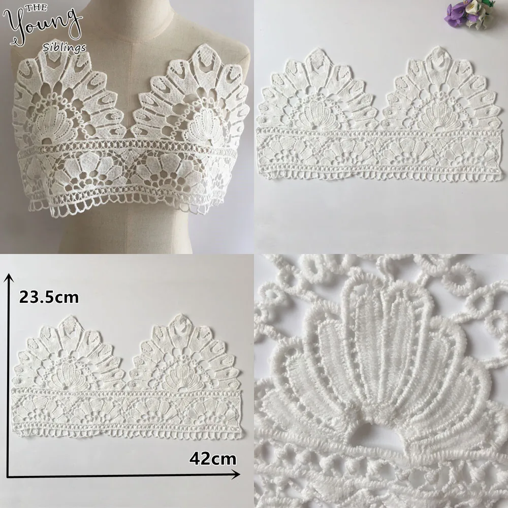 Новое поступление вышивка аппликация декольте DIY кружевной воротник