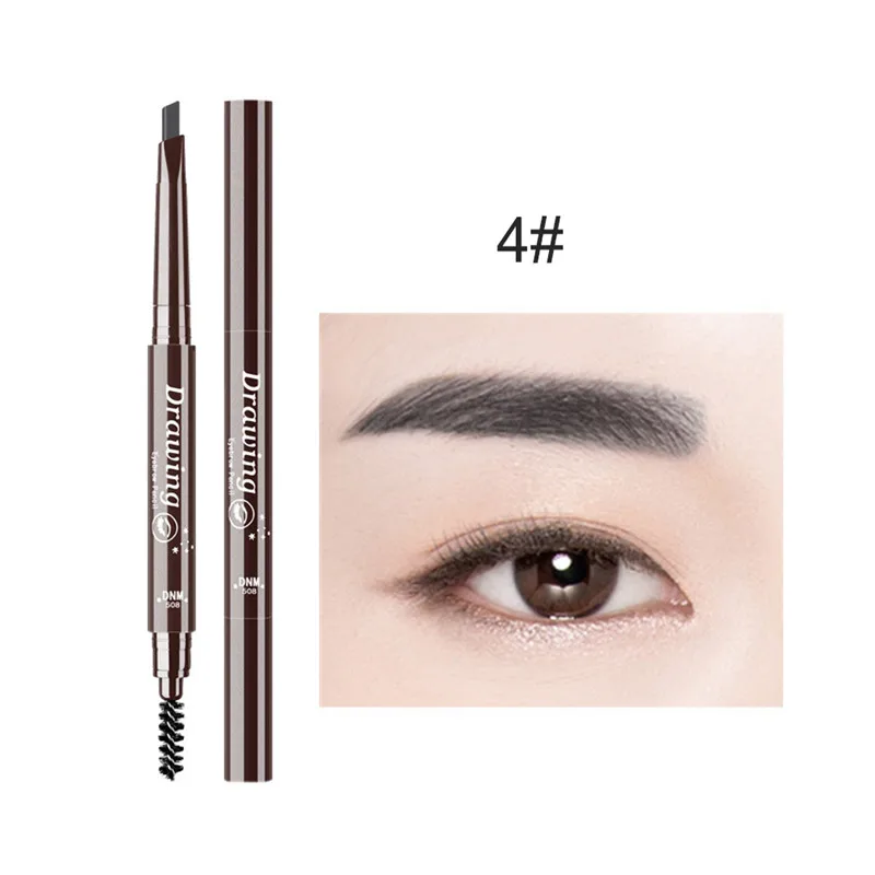 Double Ended Eyebrow Pencil Waterproof Long Lasting No Blooming Rotatable Triangle Eye Brow Tatoo Pen Eye brow Makeup Set Beauty