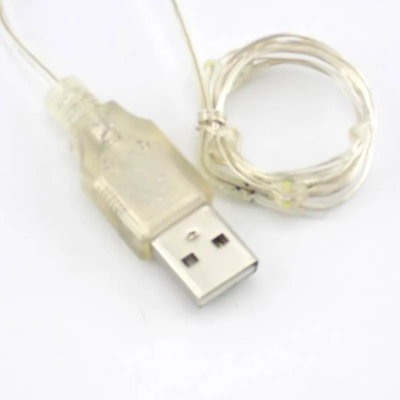 10 светодиодный/1 м USB управляемый ленточный светильник белый/теплый белый/RGB светодиодный Сказочный светильник s для наружной гирлянды рождественское свадебное украшение