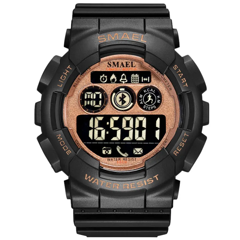 Smael модные камуфляжные военные спортивные часы мужские цифровые Смарт Bluetooth horloge