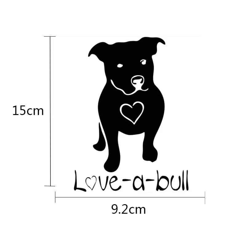Автомобильный Стайлинг love a bull питбуль бульдог автомобильные наклейки