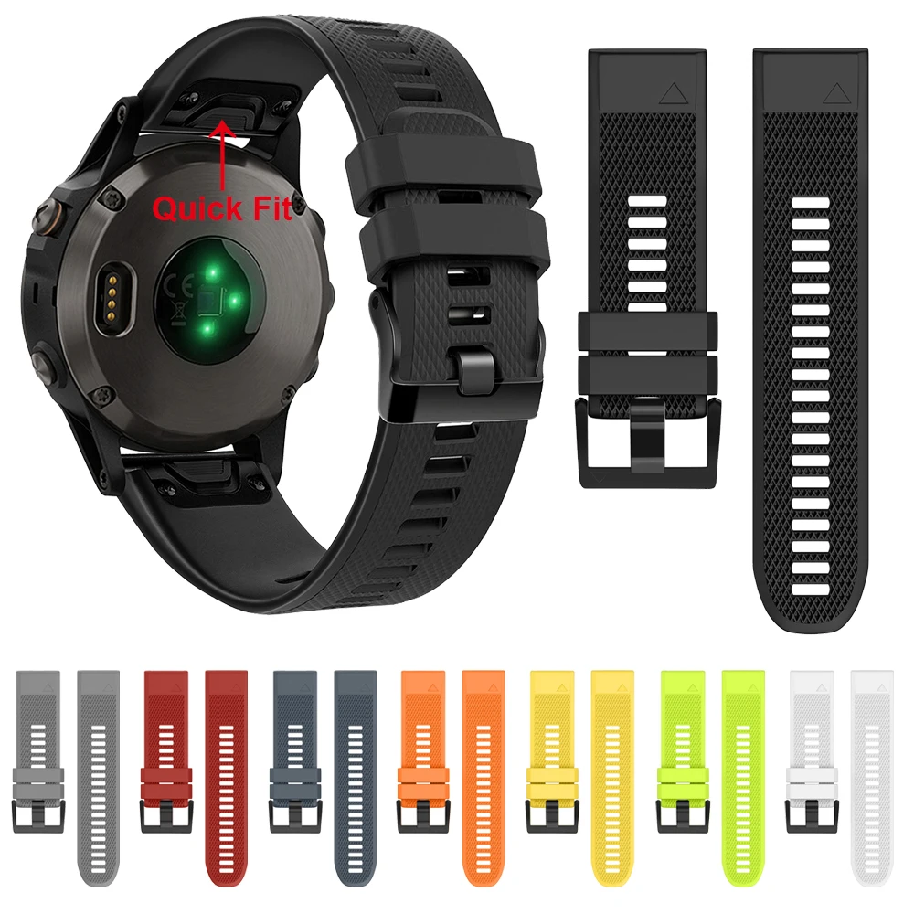 Ремешок для часов Garmin Fenix 5 5xplus быстросъемный силиконовый ремешок Instinct Forerunner 945 935