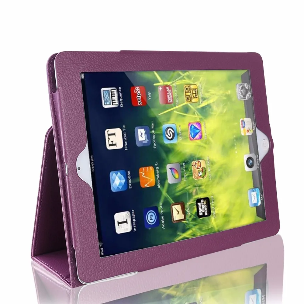 Чехол для iPad Air 2, GARUNK, Матовый кожаный флип-чехол из личи, смарт-подставка, защитный чехол для iPad 2/3/4, iPad 6, Аксессуары для планшетов