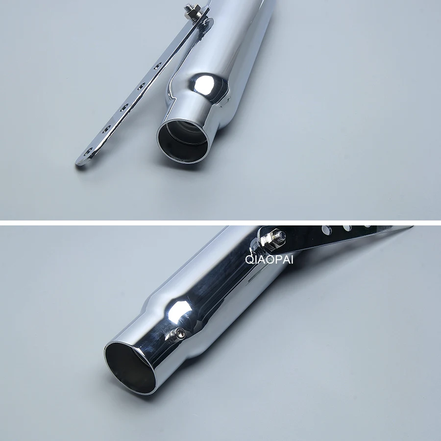 Модифицированный выхлопной глушитель мотоцикла винтажный хромированный мотор