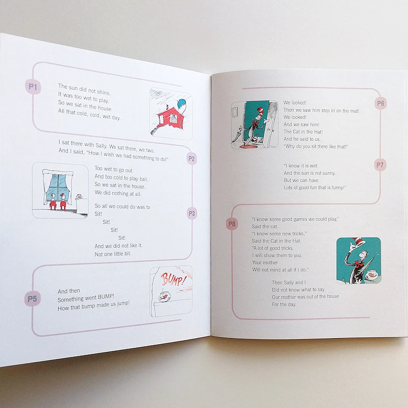 Dr. Seuss Классическая двуязычная книга для картин полный набор из 15 томов