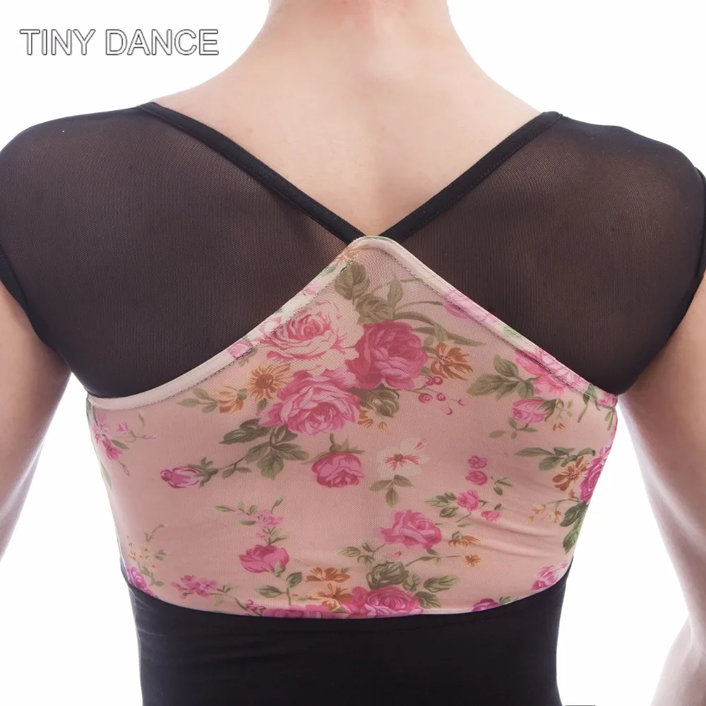 Новый дизайн балетное танцевальное трико для взрослых сетчатый с цветочным