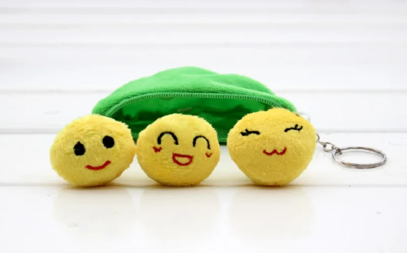 Pea Pod милый Kawaii мягкая мультяшная кукла креативный плюшевый кулон горох брелок