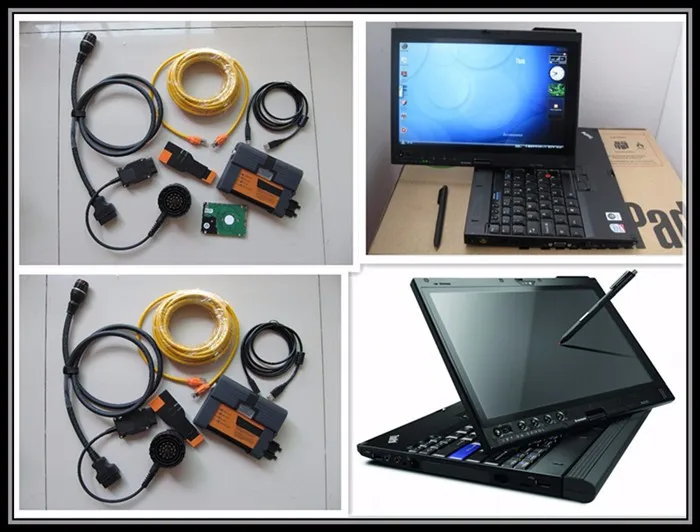 Новейший Obd2 для ноутбука Bmw Icom a2 x200t Thinkpad 4g с жестким диском на 1000 Гб 2021 06