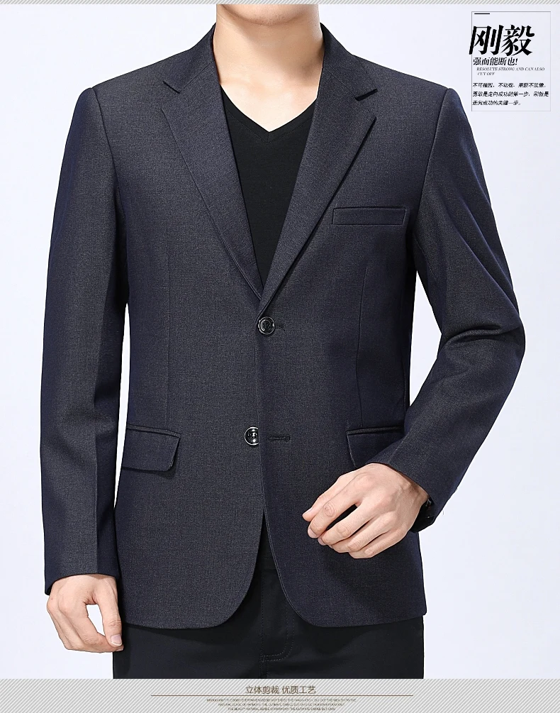 WAEOLSA Man Smart Casual Blazer Wine Red Navy Blue Jacket Suits Men Slim Fit Blazers Spring Autumn Suit Coat Blazer Masculino XL
