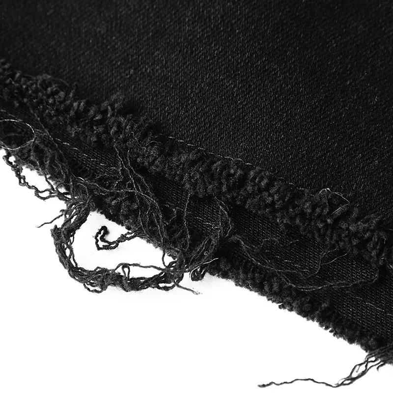 

Punk Rave Rock Black Sexy Mini Hollow Out Gothic Casual Stretch Denim Women Skirt OPQ302