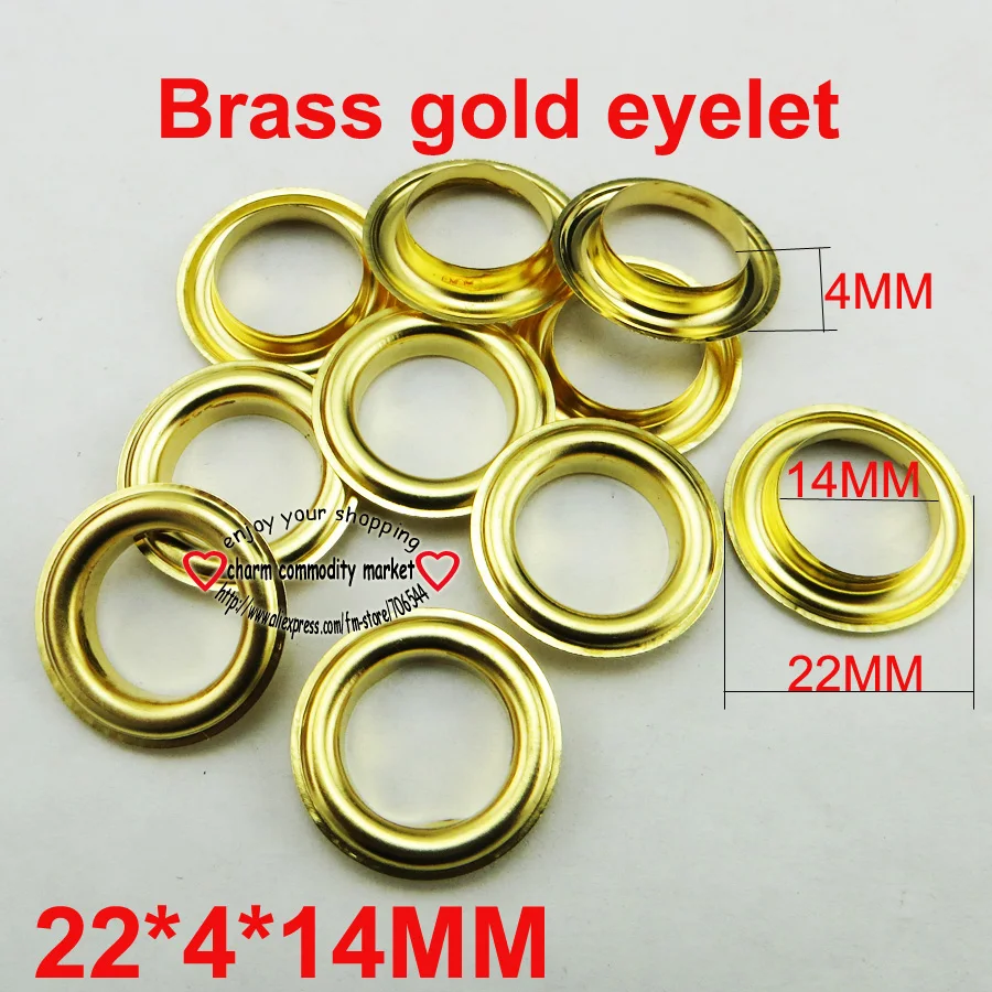 

100PCS 22*4*14MM brass gold EYELET button sewing clothes accessory buttons eyelets ME-033