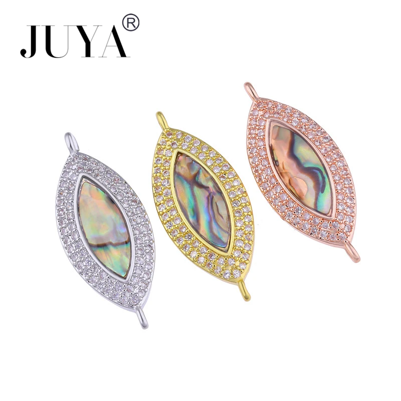 

2019 Popular Style Copper Micro Pave CZ Zircon Crystal Evil Eye Connectors For Jewelry Making Jewelry Findings Components 1pc