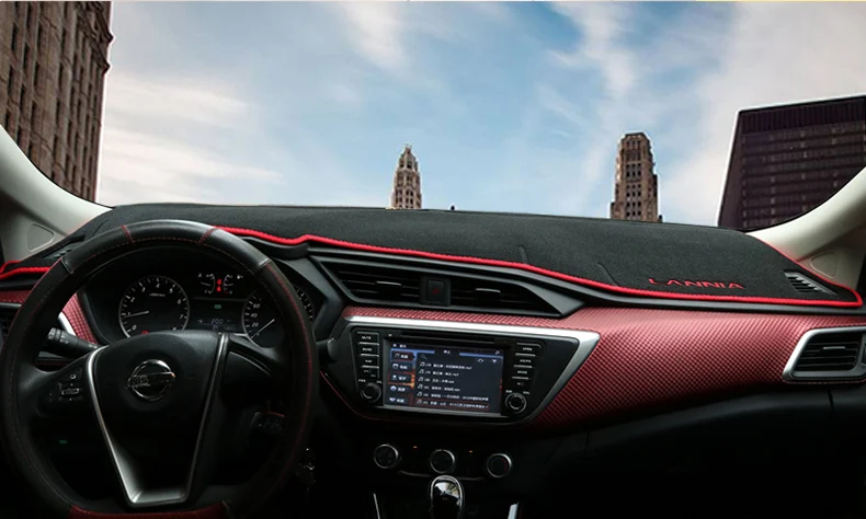 Для Honda Fit Jazz 3th LHD коврик для приборной панели, крышка для приборной панели, коврики для теней от солнца, коврик, ковры, Нескользящие аксессуары