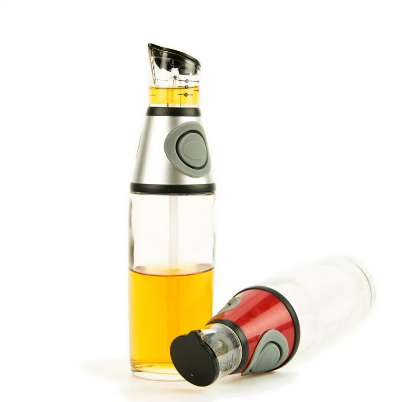 Kitchen Seasoning Tool Measurable Oil Bottle Glass Leak-proof Quantitative Calibration Pressure Control | Дом и сад