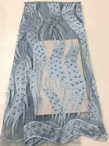 New Designs African French Lace Fabric High Quality Nigeria Net 2019 With Beaded For Women VZH109 | Дом и сад