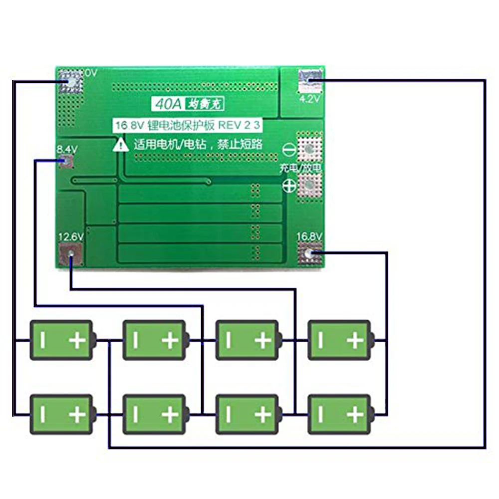 4S 40A Защитная плата литий-ионного аккумулятора 18650 зарядное устройство PCB BMS для