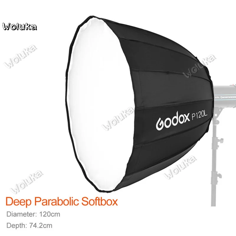 Godox Deep Parabolic Bowens Mount Softbox P120L 120 см для студийной вспышки Speedlite отражатель фотостудии