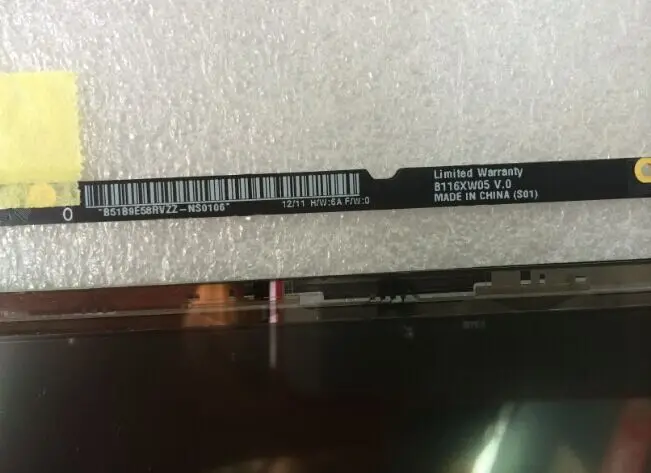 B116XW05 V.0 LP116WH4-TJA3 11 6 тонкий светодиод для macbook air A1370 (без подсветки) | Компьютеры и