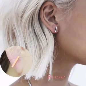 Simple Design One Pair Tiny Bar fashionable Earrings Stud Cute Earring For Women ear rings Fashion Jewelry Wholesale | Украшения и