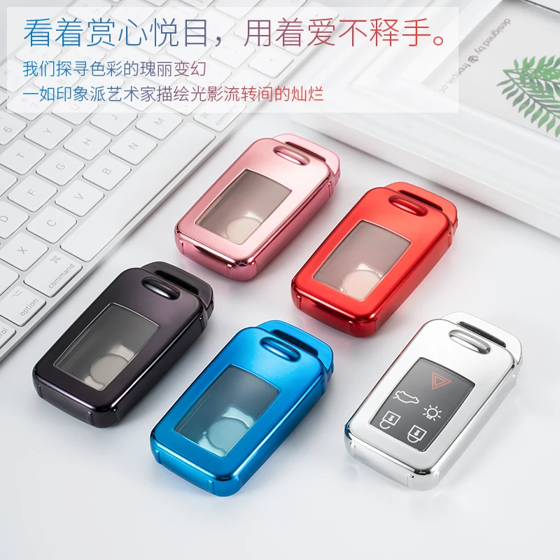 Fashion New Soft TPU Car Key Case Cover For VOLVO S60L S80L XC60 S60 V60 Auto Shell Accessories Protection keychain keyring | Автомобили и