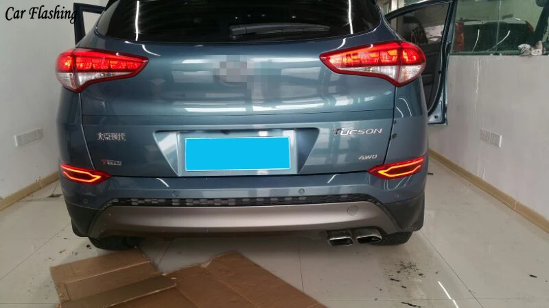 2 шт. для hyundai tucson 2015 2016 2017 2018 2019 2020 автомобильный Светодиодный отражатель задний