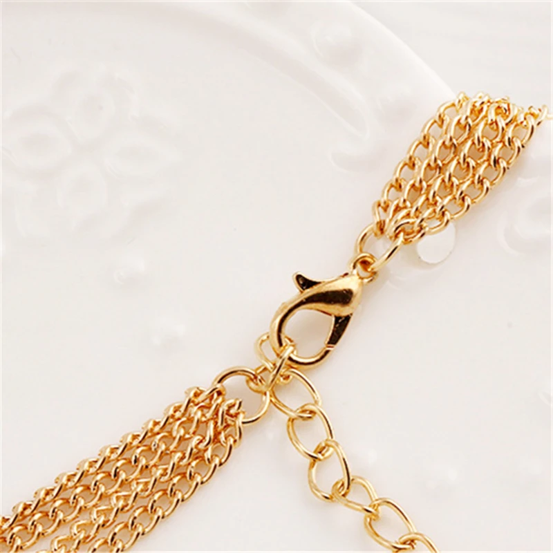 Ожерелье цепочка женское многослойное с искусственным жемчугом|chain necklace|multi layermy