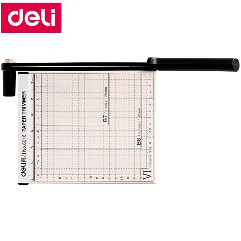 [ReadStar]Deli 8016 ручной триммер для бумаги размер 200x180 мм (8 &quotx 7&quot) маленький с резаком