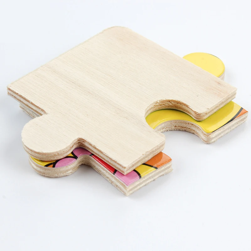 Милые Мультяшные деревянные пазлы животные Обучающие Детские игрушки подарок