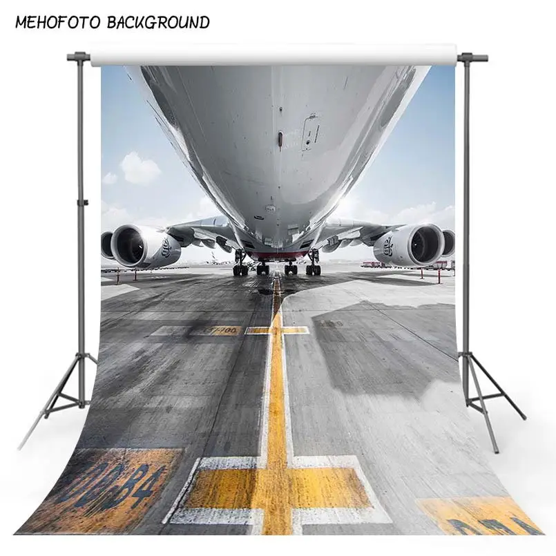 8x8 фон для фотосъемки с большим воздушным самолетом серый полевой тканевый