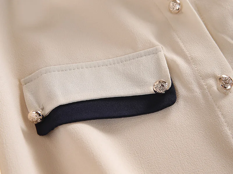 Blusas сезон двойной карман лоскут сиамские быстросохнущие ПР женщина белых
