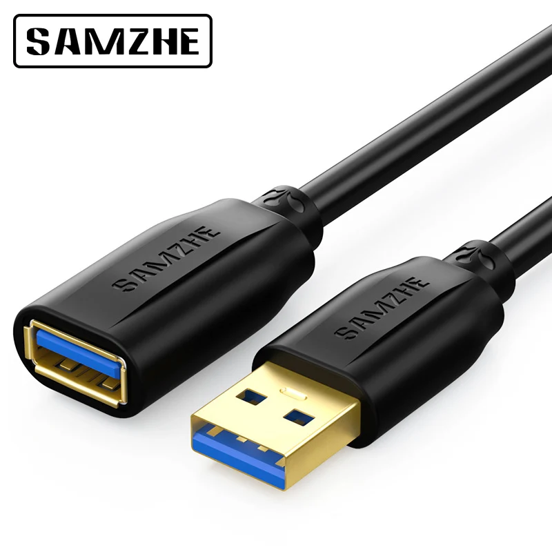 SAMZHE USB 3 0/2 0 Удлинительный кабель Плоский Кабель AM/AF 5 m/1 m/2 m/3 m для ПК ТВ PS4