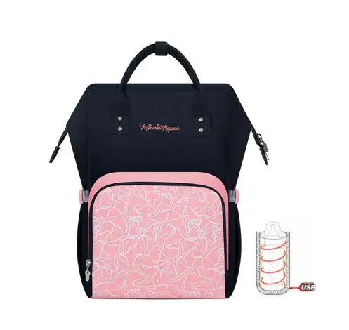 Disney Mochila Maternidade водонепроницаемые сумки-термосы для детского питания USB бутылочки для кормления дорожный Рюкзак Детские сумки для мамы сумка для хранения - Цвет: picture color