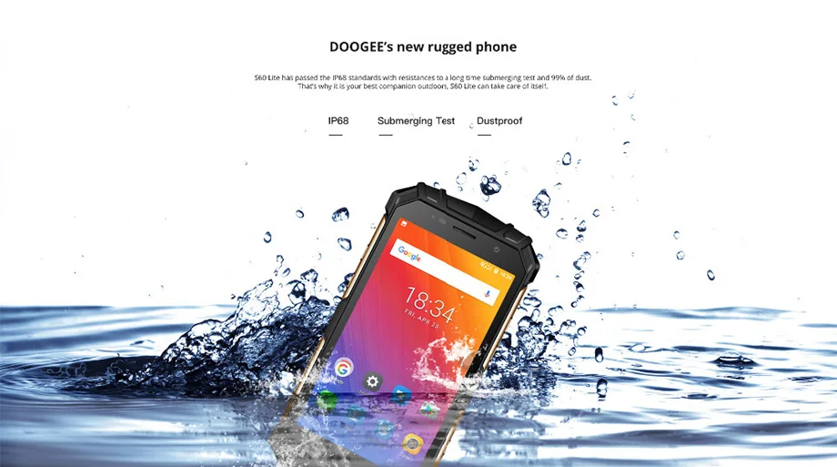 DOOGEE S60 lite IP68 MT6750T восьмиядерный смартфон водонепроницаемый 5," FHD 4 Гб+ 32 ГБ 16MP Беспроводное зарядное устройство 5580 мАч мобильный телефон