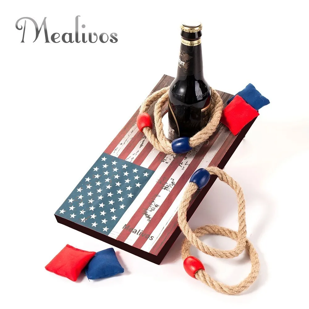 Mealivos США настольный мини Cornhole игра 2 в 1 сумка & одевание колец шт./компл.|Другие