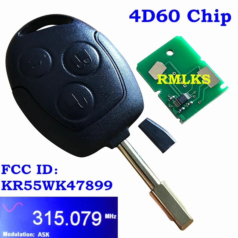 Для FORD 2010 2011 2012 2013 TRANSIT CONNECT бесключевая дистанционная головка FOB KR55WK47899 315 МГц 3